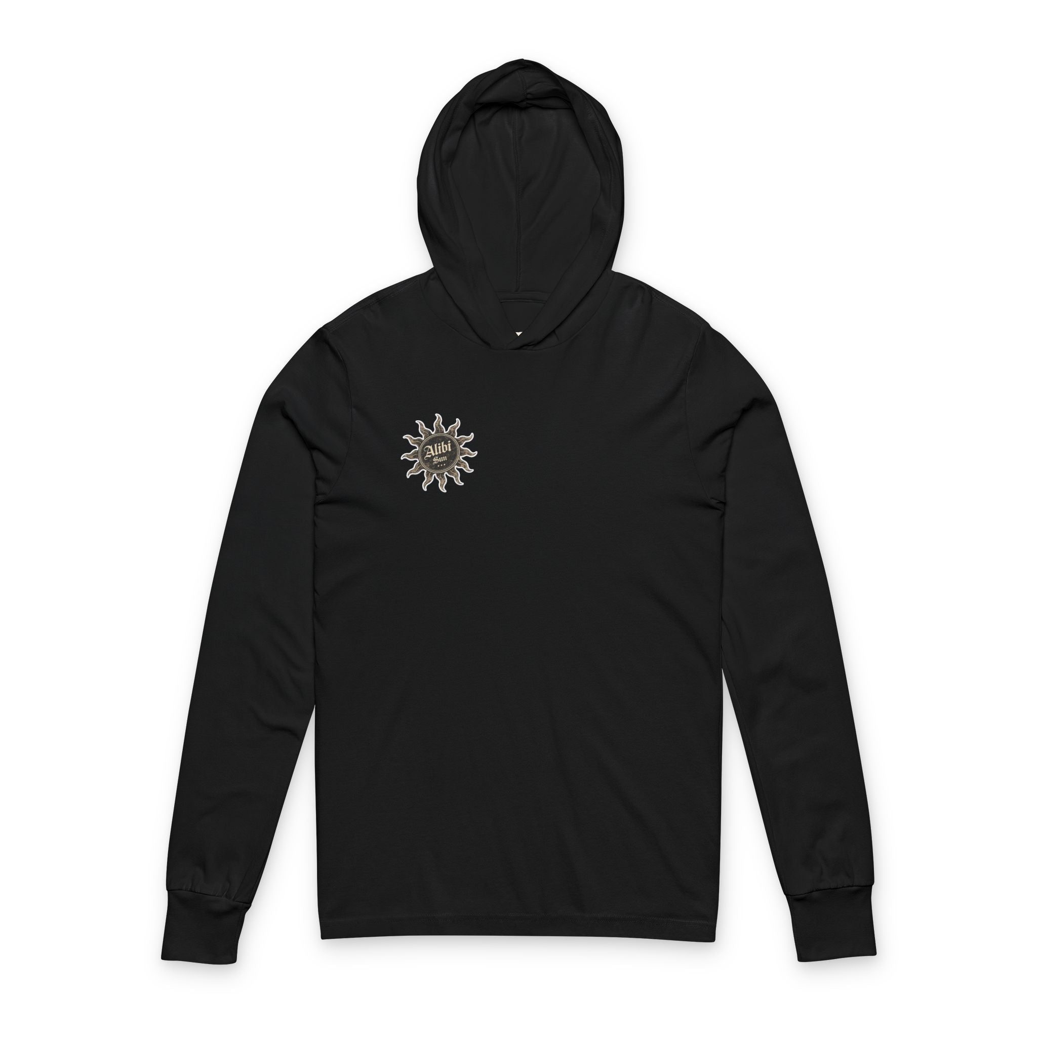 Alibi Sun Hooded Long Sleeve Tee — Vintage Boho Graphic