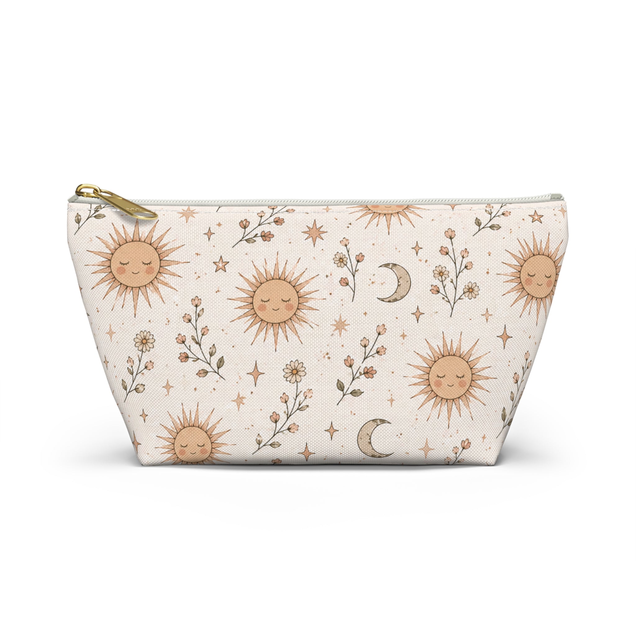 Boho Kosmetiktasche – Sonne & Mond Design | Make-up Bag | Boho Geschenk