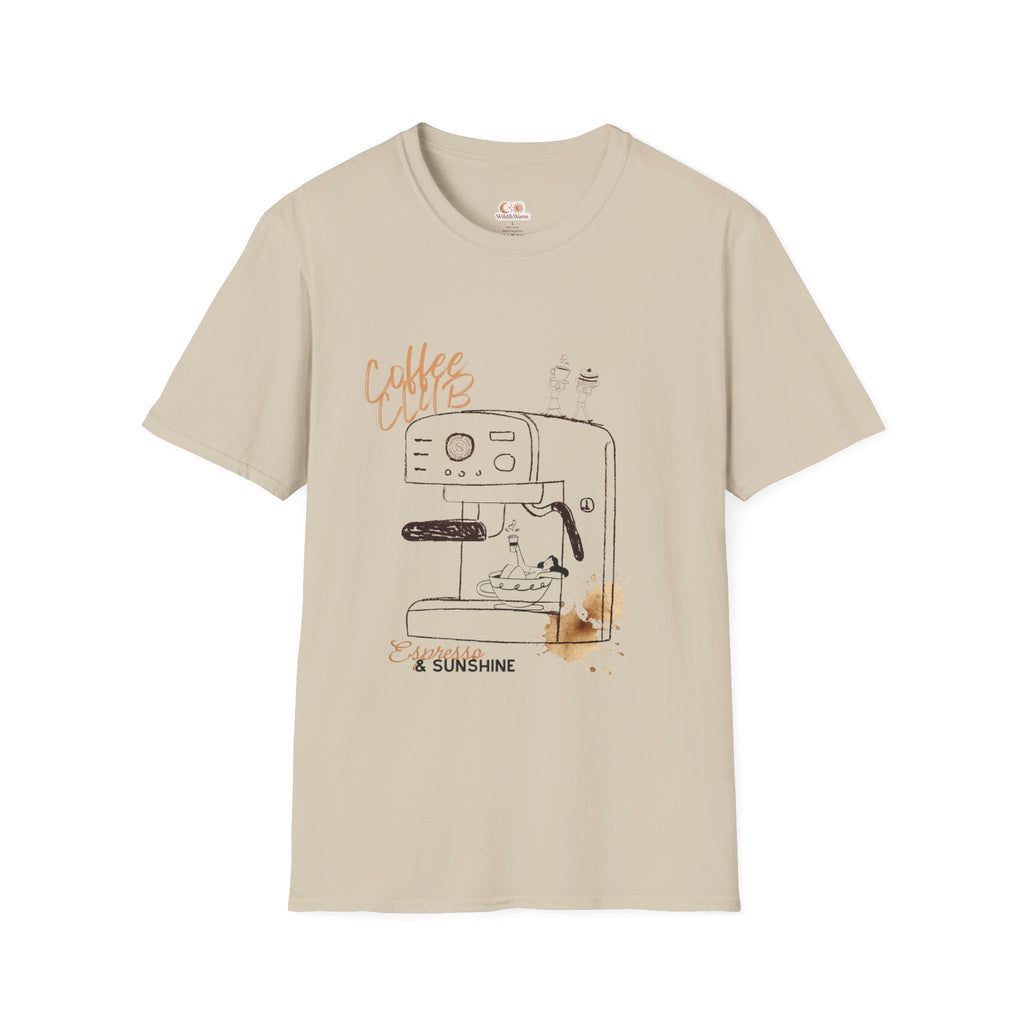Coffee Club T-Shirt — Espresso Machine Graphic Tee