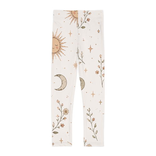 Boho Kinder Leggings – Sonne & Mond Design | Weich & Bequem für Mädchen