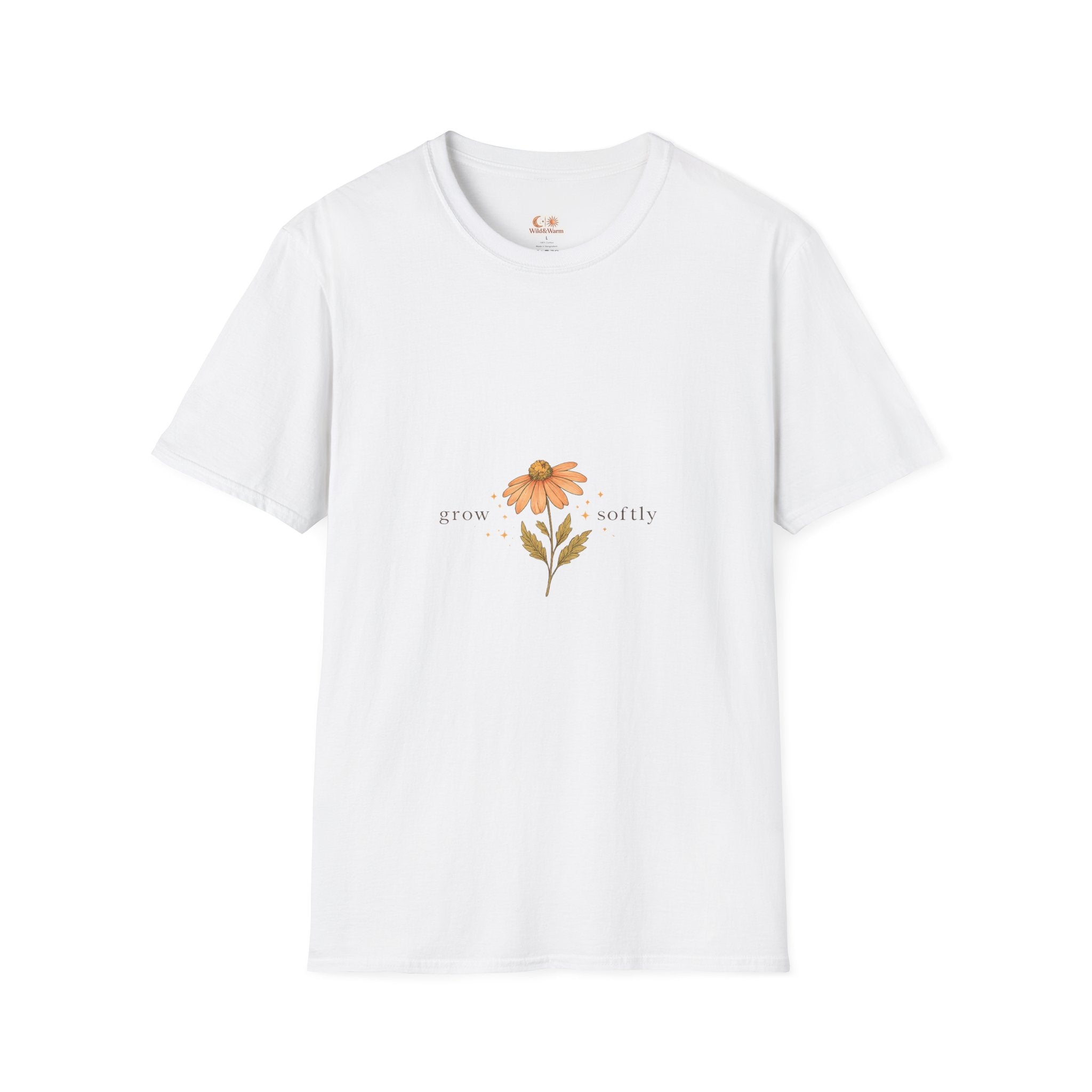 Floral Sunflower Tee — Bloom Slowly Graphic T-Shirt