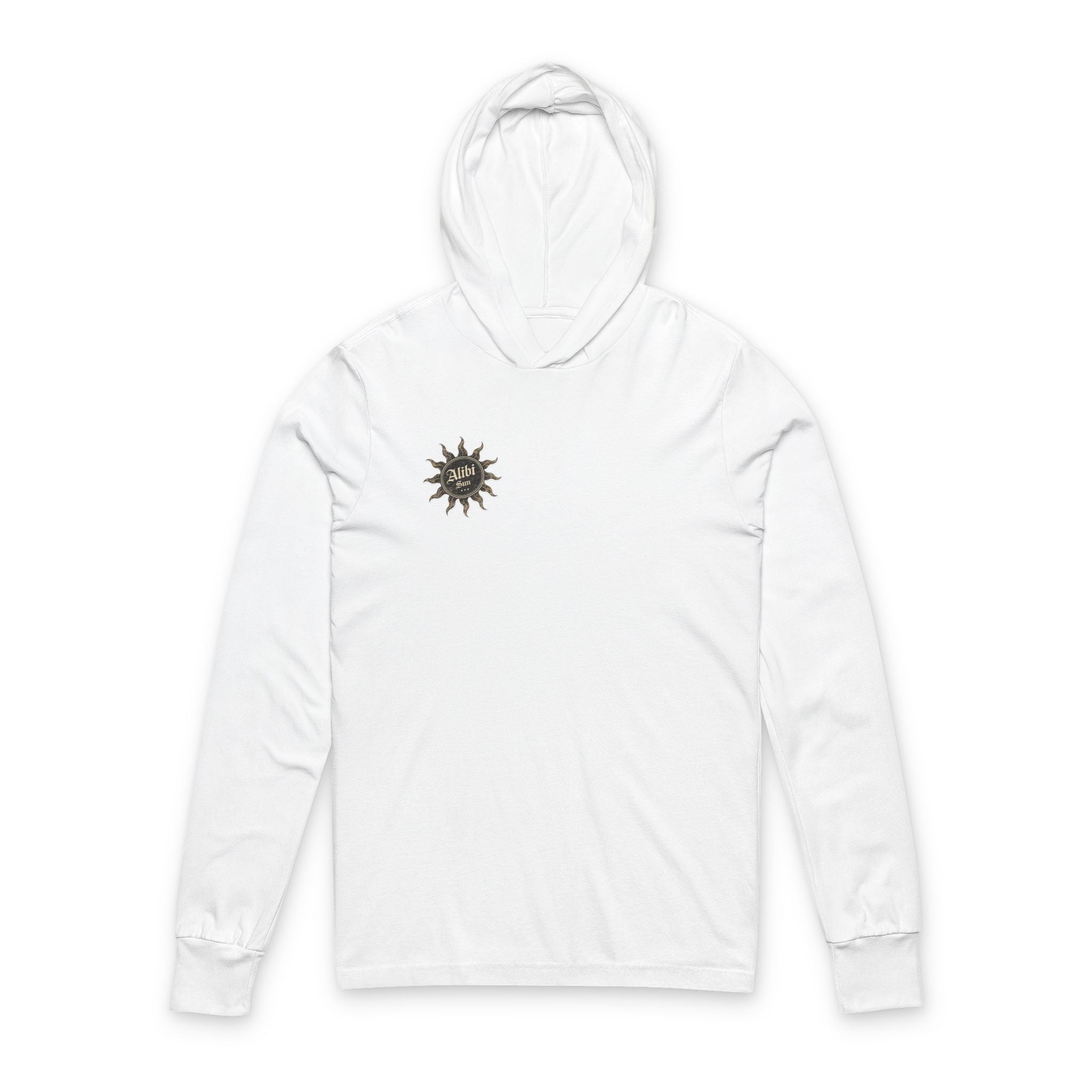 Alibi Sun Hooded Long Sleeve Tee — Vintage Boho Graphic