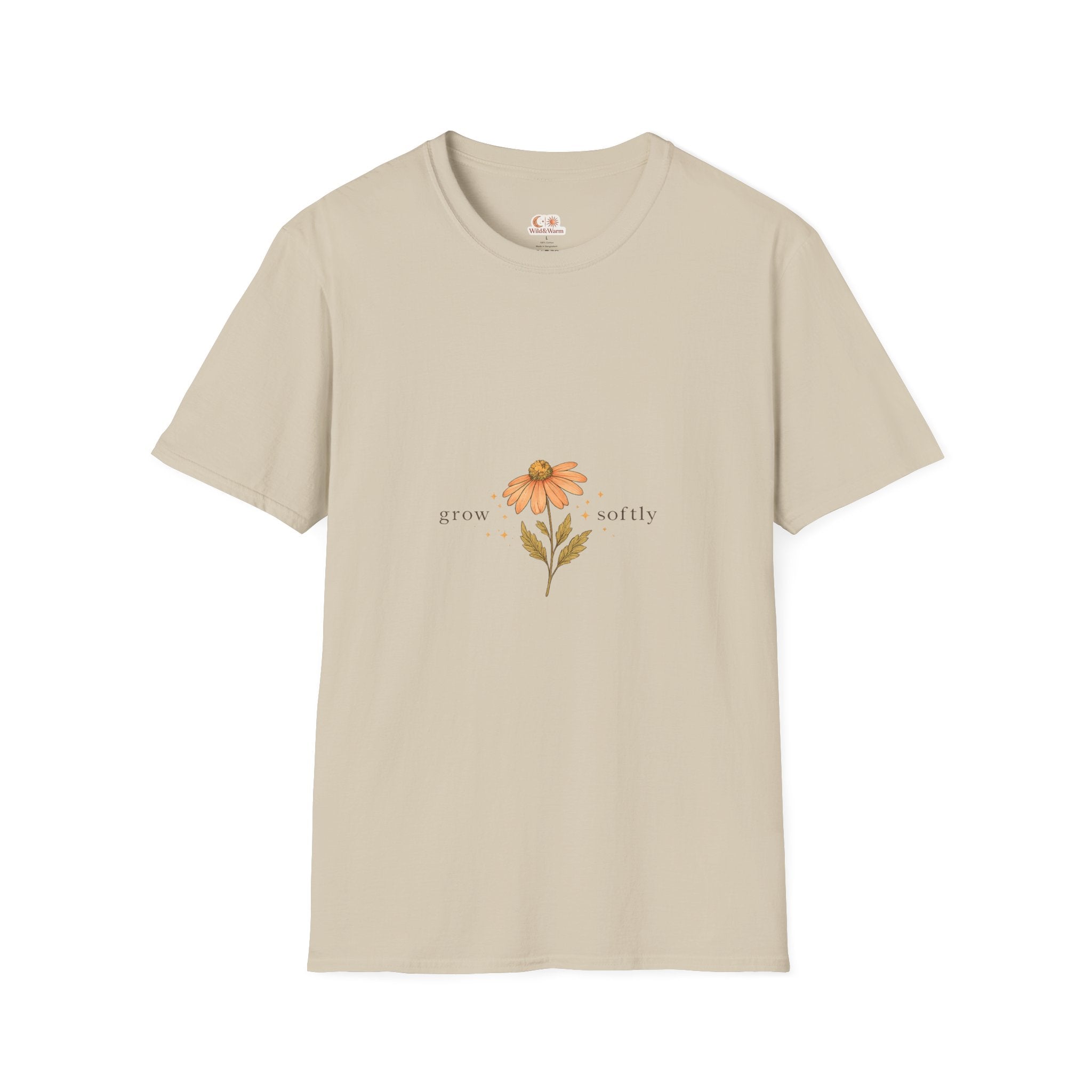 Floral Sunflower Tee — Bloom Slowly Graphic T-Shirt