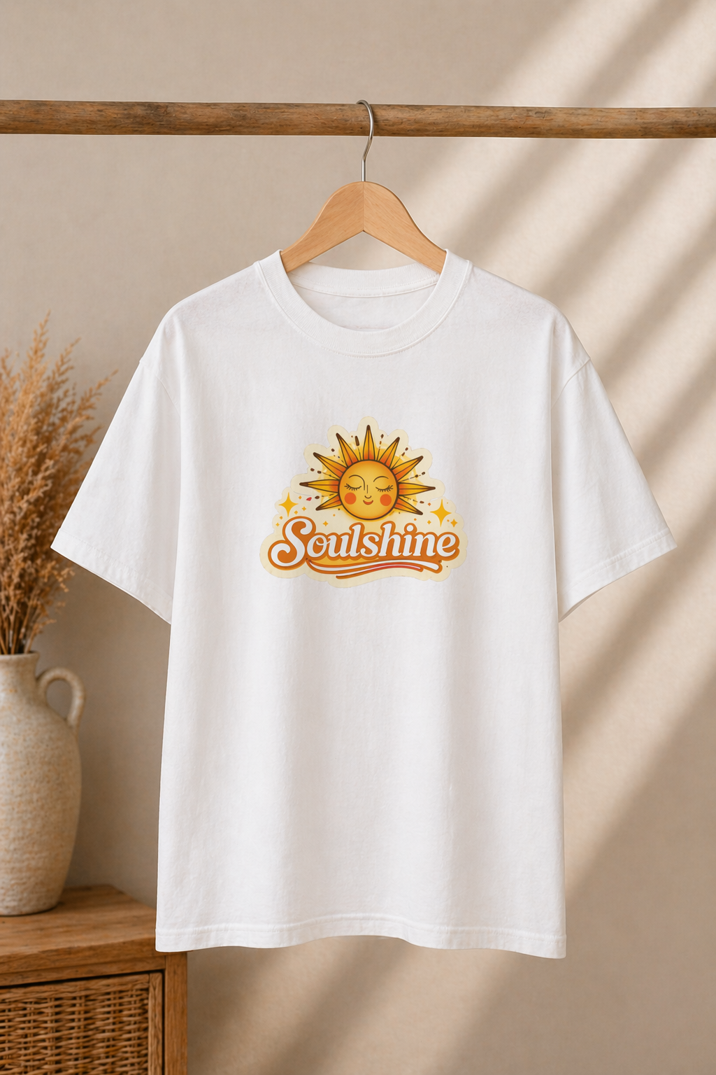 Wild & Warm Sonnen-Shirt für Teens | Handgezeichnetes Vintage-Sonnenmotiv