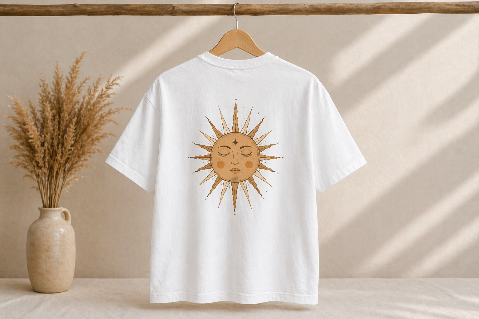 Wild & Warm Sonnen-Shirt für Teens | Handgezeichnetes Vintage-Sonnenmotiv