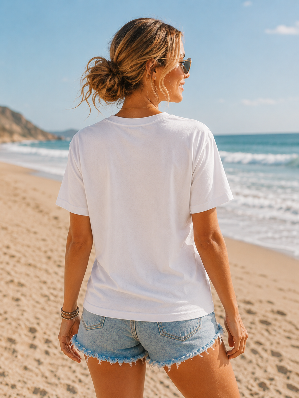 Retro Desert Sun T-Shirt — Boho Wavy Landscape Tee