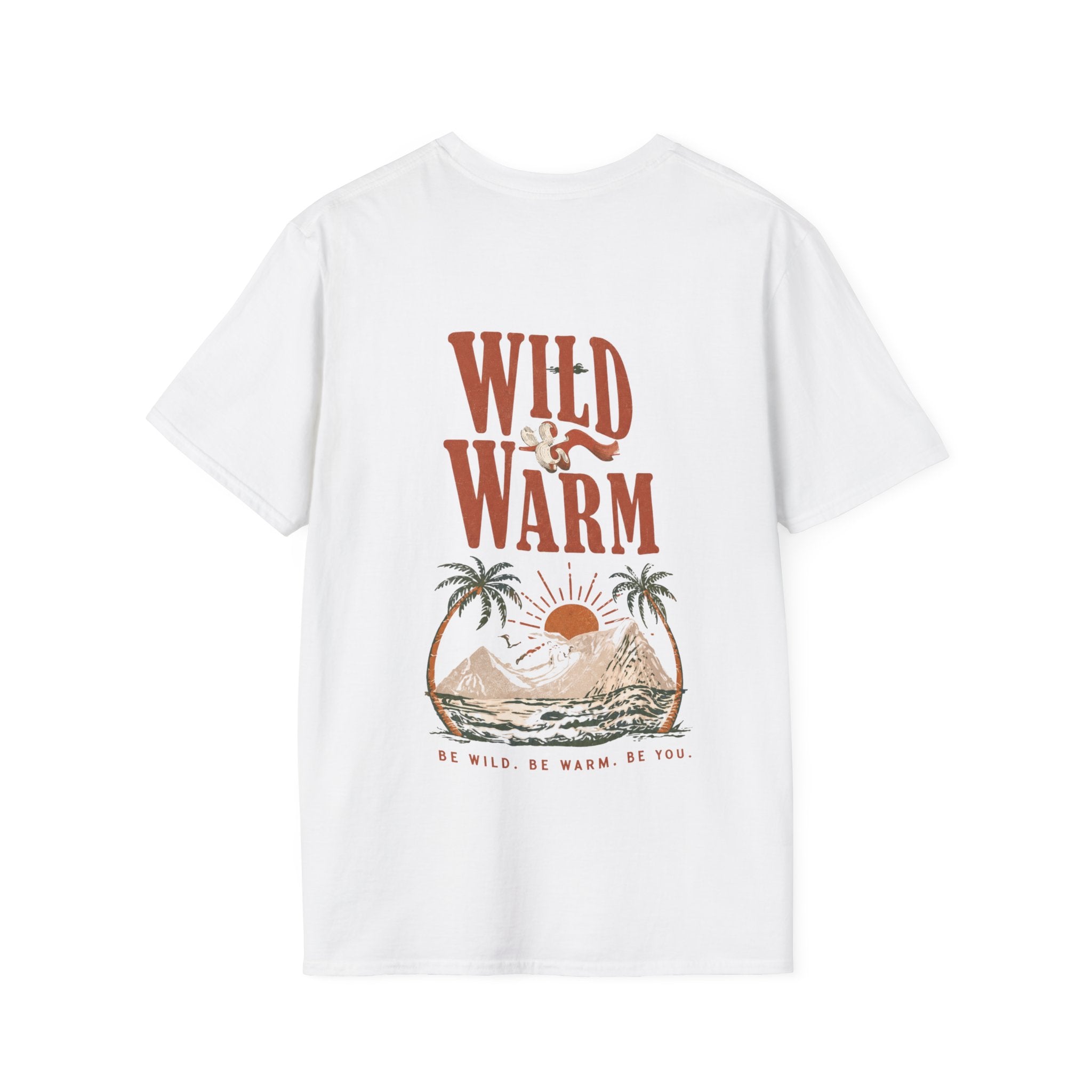 Wild Warm Graphic T-Shirt — Retro Sunset Beach Design