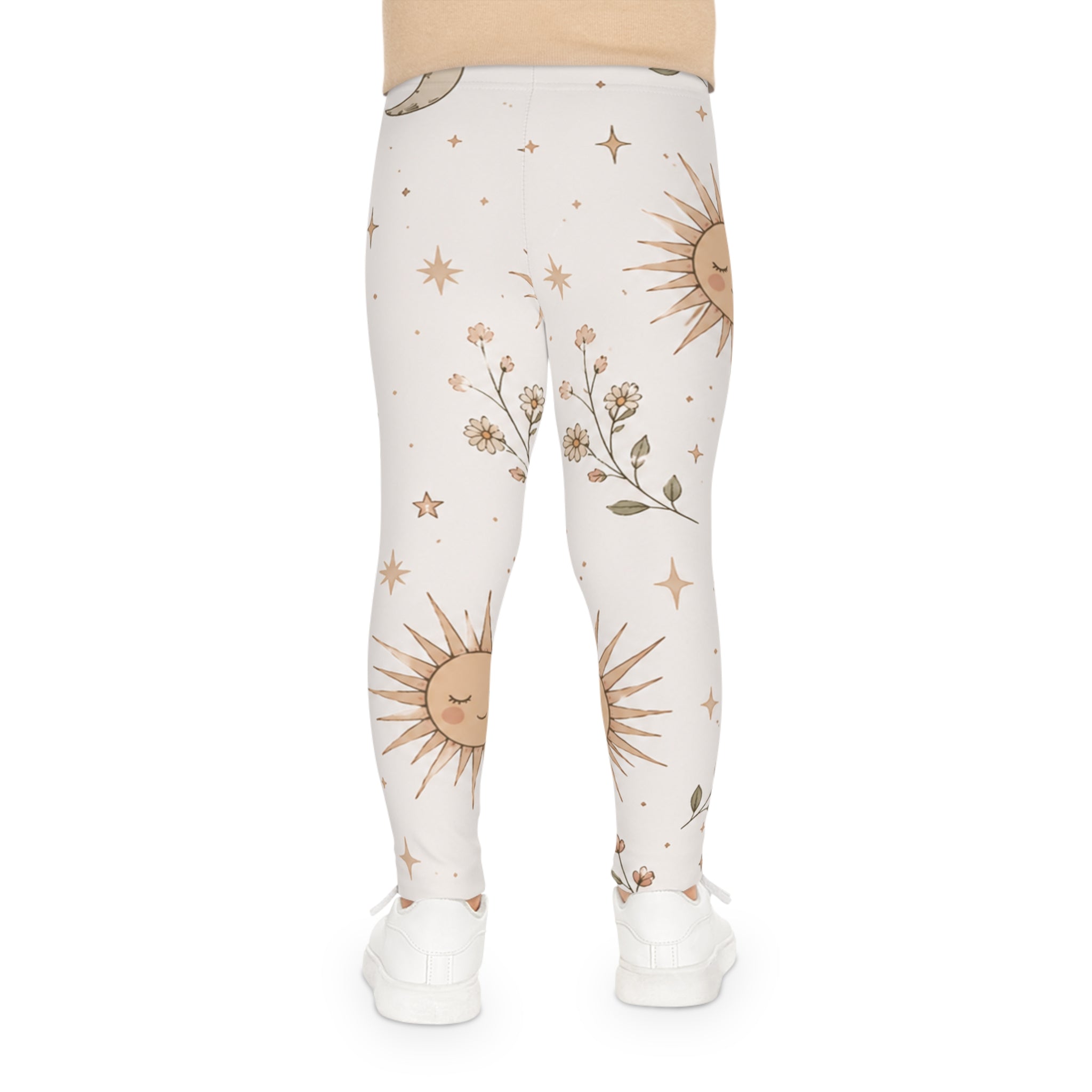 Boho Kinder Leggings – Sonne & Mond Design | Weich & Bequem für Mädchen