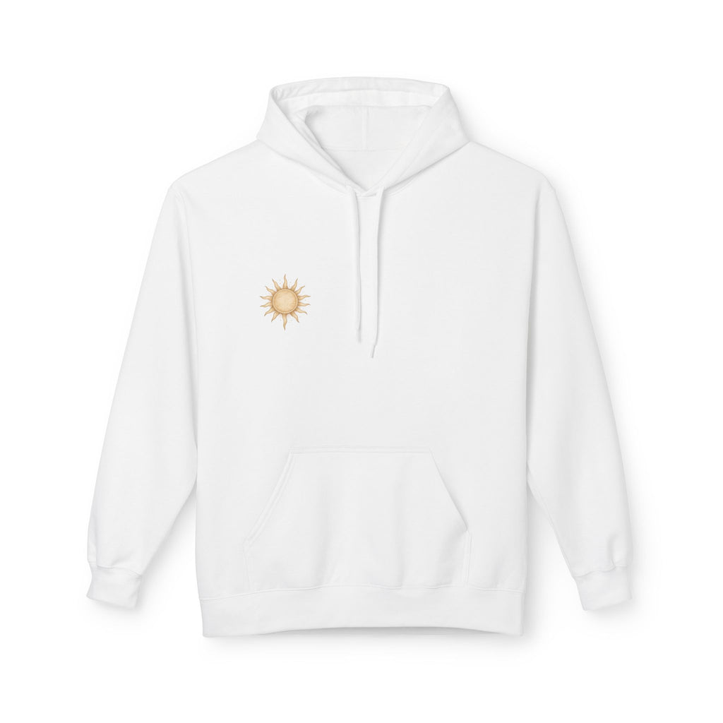 Vintage Sun Illustration Hoodie | Hand-Drawn Celestial Sunback Design