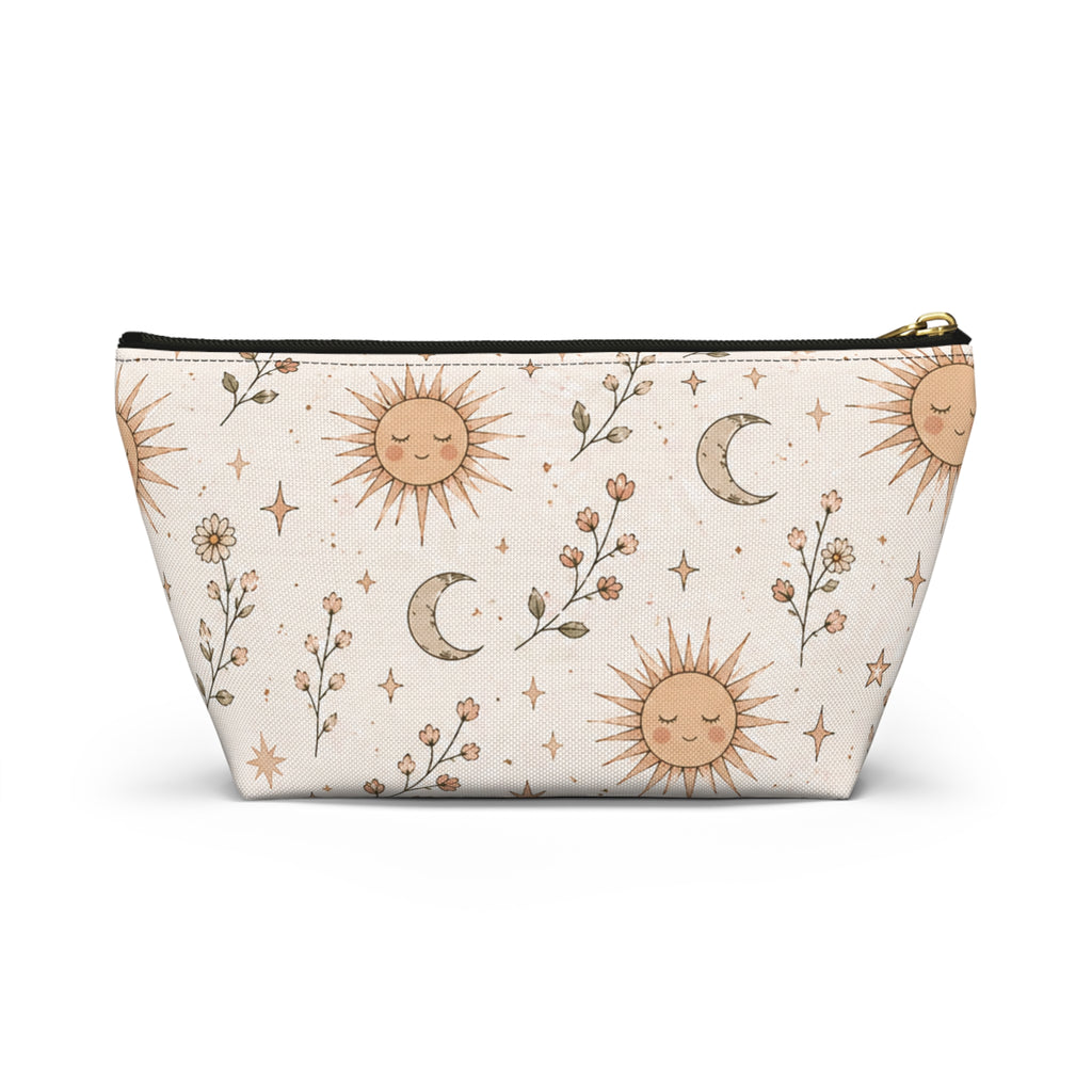 Boho Cosmetic Bag – Sun & Moon Design | Makeup Bag | Boho Gift