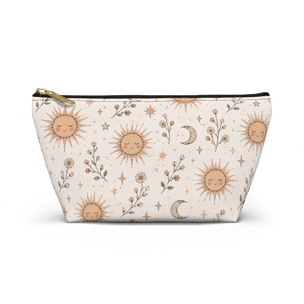 Boho Cosmetic Bag – Sun & Moon Design | Makeup Bag | Boho Gift