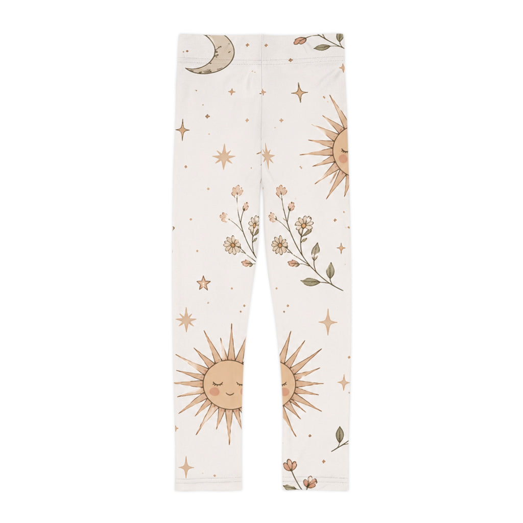 Boho Kids Leggings – Sun & Moon Design | Soft & Comfy for Girls